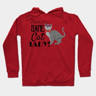 COMPLETELY SANE CAT LADY! Funny Humor Cat Lovers Hoodie